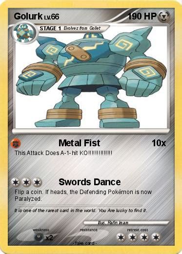 Pokémon Golurk 40 40 - Metal Fist - My Pokemon Card