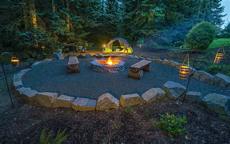 Great idea to turn your backyard into a permanent campsite! | Backyard camping, Campsite ...