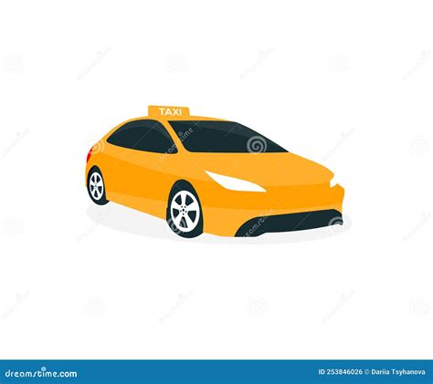 Yellow Taxi Car with Roof Sign Logo Design. Taxi Map Pointer. Taxi ...