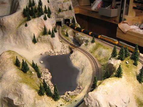 model train mountain scenary | concept to see how much model railroading could be done in a ...