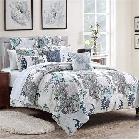 Sapphire Home Luxury 7 Piece King/Cal-King Comforter Set with Shams and ...