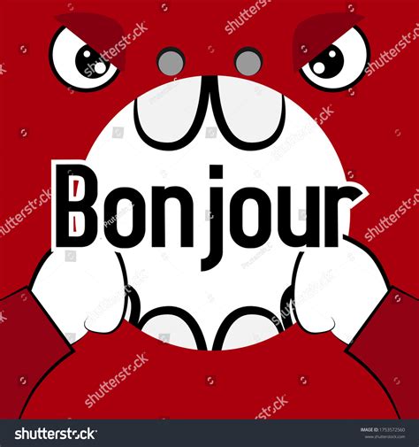 Bonjour Mean Hello Beautiful Greeting Card Stock Vector (Royalty Free ...