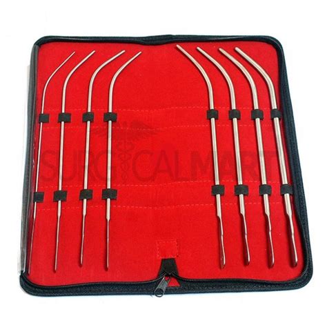 Van Buren Urethral Sounds 14 Pcs Set 11" J-Shaped Curved|Surgical Mart