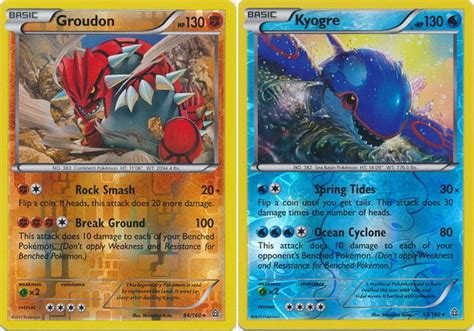 Kyogre Groudon Pokemon Card Primal Clash Rare Reverse Holo 53/160 & 84/160 | For Andrew ...