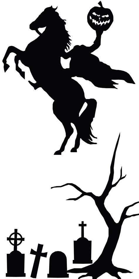 Printable Headless Horseman Pumpkin Stencil