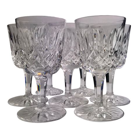 1950s Vintage Waterford Crystal Lismore Cocktail/Cordial Glasses - Set of 7 | Chairish