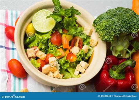 Mixed Salad stock photo. Image of mixed, bowl, delicious - 43630244