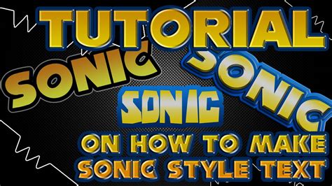 How to make Sonic Style text/Logo (TUTORIAL) - YouTube