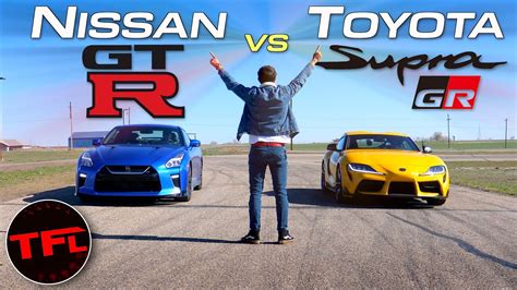 Drag Race! Is The New Toyota Supra Really Quicker Than A Nissan GT-R? (Video) - TFLcar