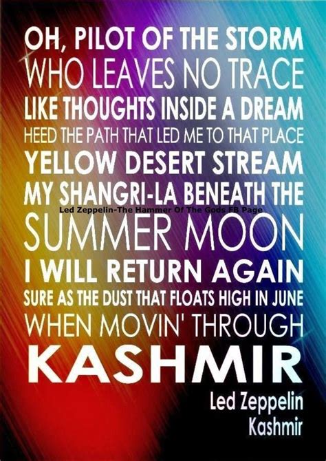 Kashmir lyrics Led Zeppelin https://www.facebook.com/physicalzeppelin ...