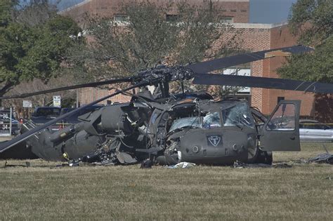 Black Hawk helicopter crashed on Duncan Field on campus of Texas A&M ... Extensive footage, much ...