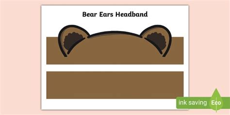 Bear Ears Headband (teacher made) - Twinkl