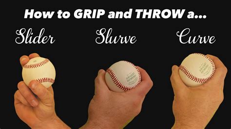 Baseball Pitching Grips - How to throw a Slider, Slurve, and Curve ...