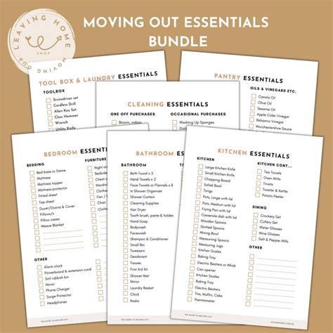 The Essentials Checklist Bundle Printable Leaving Home | Etsy