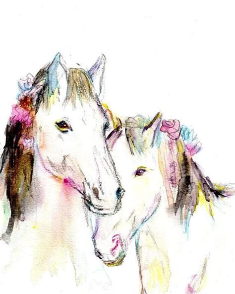 Horse Watercolour Poster Wild Wild Horses by Watercolor Horse, Watercolor Animals, Original ...