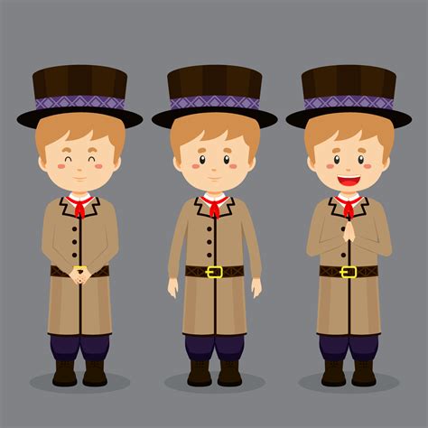 Lithuanians Character with Various Expression 4566879 Vector Art at ...