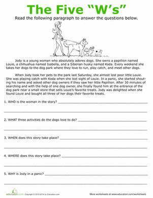 Wh Questions | Worksheet | Education.com | Wh questions worksheets ...