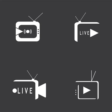 Premium Vector | Live tv streaming logo vector template illustration