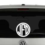 Circle Monograms Vinyl Decal Sticker