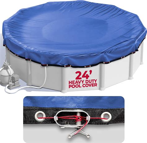 Amazon.com : In The Swim 24 Foot Round Pool Value Winter Cover for Above Ground Pools : Swimming ...