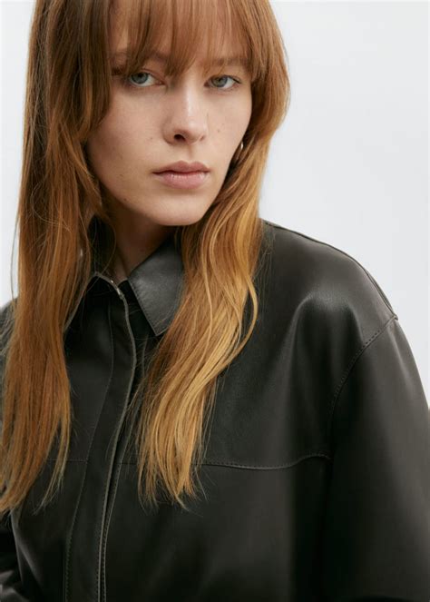 Leather overshirt - Women | Mango USA