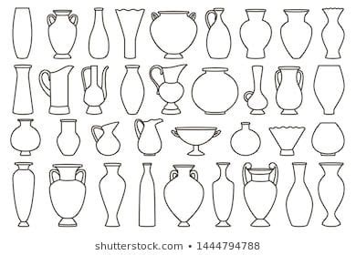Coleção de vasos e ânforas de: vetor stock (livre de direitos) 1444794788 | Shutterstock ...