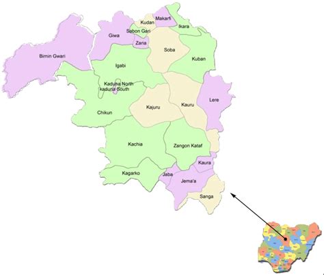 Map of the study area showing the selected sampling site (Kaduna North ...