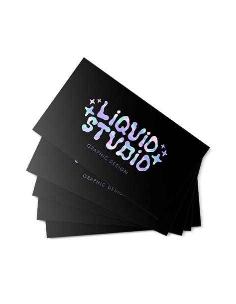 Holographic foil business cards – Aura Print