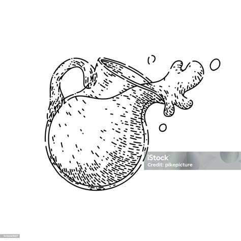 Milk Jug Sketch Hand Drawn Vector Stock Illustration - Download Image ...