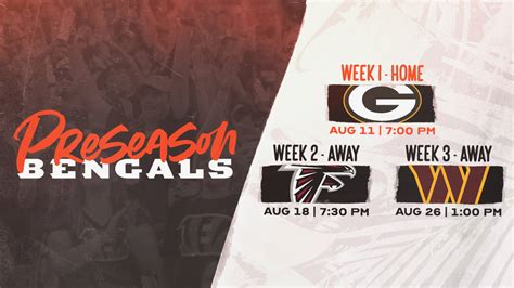 Bengals 2023 Preseason Schedule Finalized