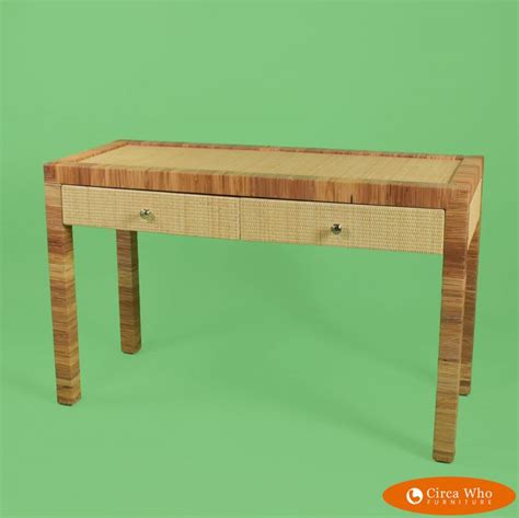 Wrapped and Woven Rattan Desk | Circa Who