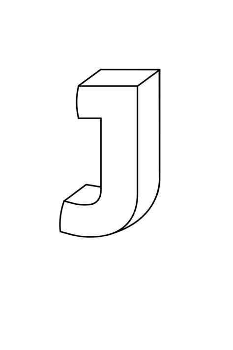 Free Printable Bubble Letter J