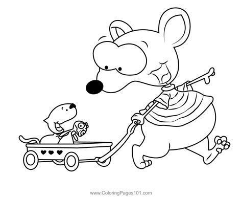 Toopy And Binoo Going Together Coloring Page for Kids - Free Toopy and ...