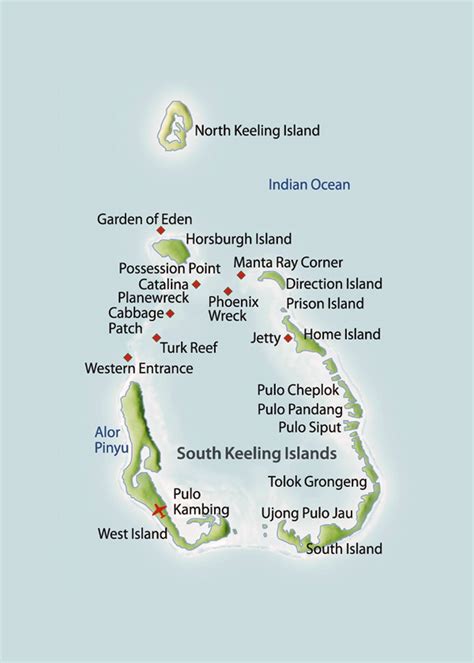 Maps of Cocos (Keeling) Islands | Detailed map of Cocos (Keeling) Islands in English | Detailed ...