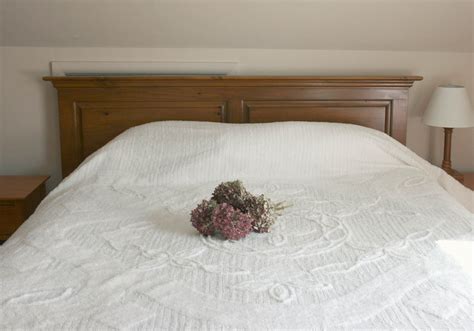 Vintage White Chenille Bedspread 1950s