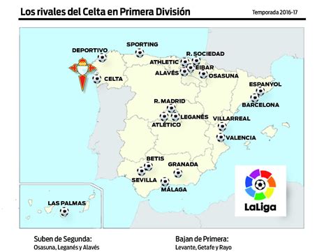 Map of the teams that will play La Liga 2016-2017 : r/soccer