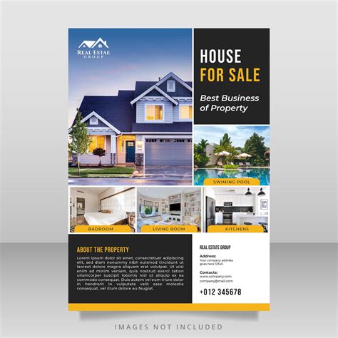 Block real estate brochure design template 1309138 Vector Art at Vecteezy