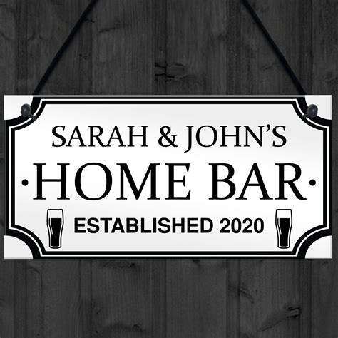 Personalised Bar Signs And Plaques Home Bar Sign Novelty Gifts