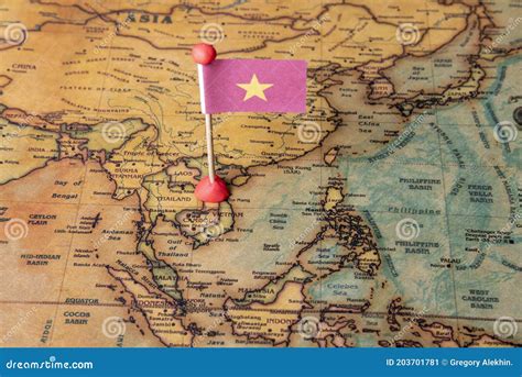 Vietnam Flag and Plane on the World Map Stock Image - Image of atlas ...