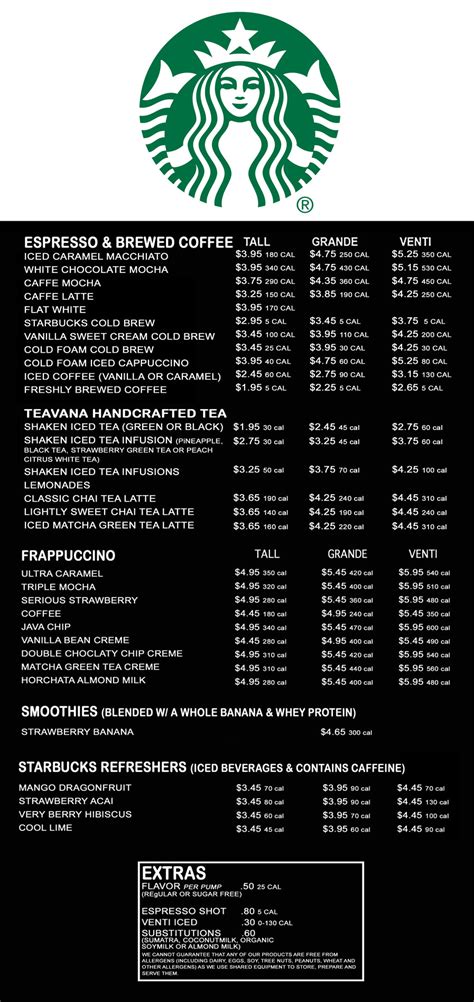 Starbucks Coffee - W. Pleasant Grove Rd Rogers Menu | NWA Food