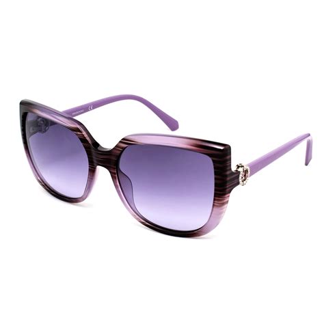 Swarovski - SUNGLASSES - POLARIZED FASHION SUN GLASSES SWAROVSKI VIOLET WOMEN SK0166 56837 ...