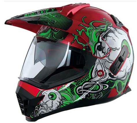 Bluetooth Motocross helmets double visor Motorbike ATV Dirt Bike Helmet ...