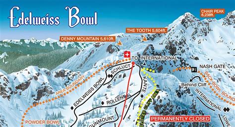 2023 the SUMMIT at SNOQUALMIE ALPENTAL Ski Trail Map Ski Home Decor ...