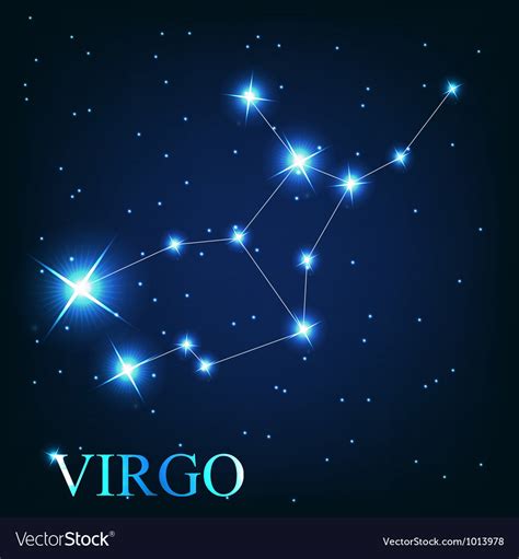 The virgo zodiac sign of the beautiful bright Vector Image