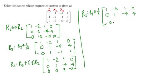 Solve a system of using row echelon form: an example - YouTube