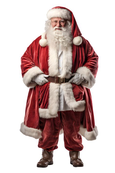 full body portrait of santa claus isolated on transparent background ...