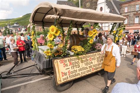 Wine Festival Parade in Bernkastel-Kues, Rheinland-Pfalz, Germany, Europe Editorial Stock Photo ...