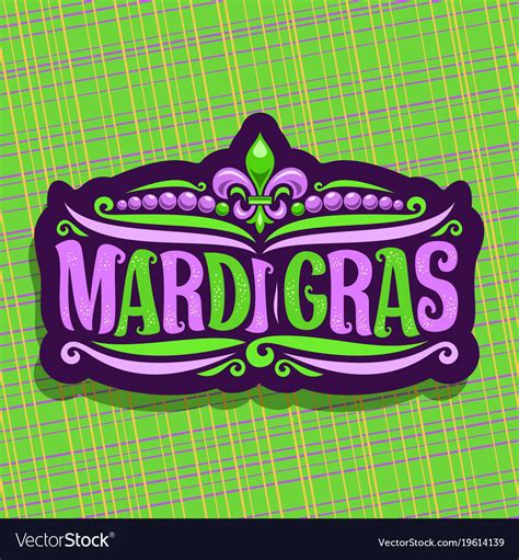 Logo for mardi gras carnival Royalty Free Vector Image