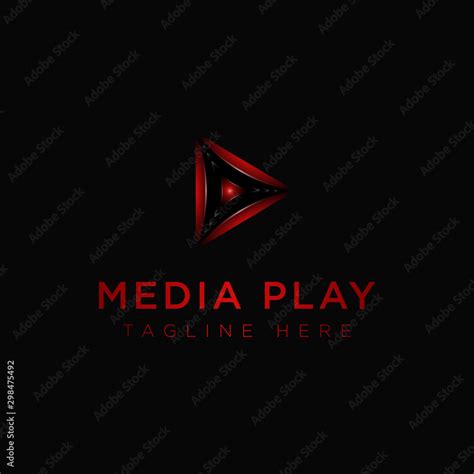 Vector play logo. Video application icon design template. Geometric ...