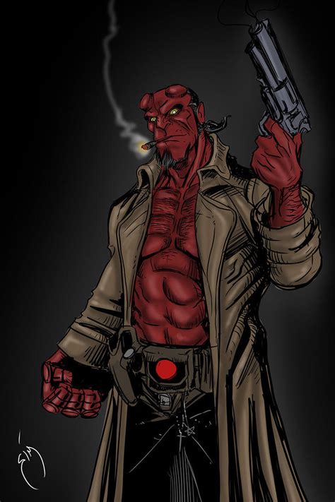 Hellboy speed drawing by SimonPothier on DeviantArt